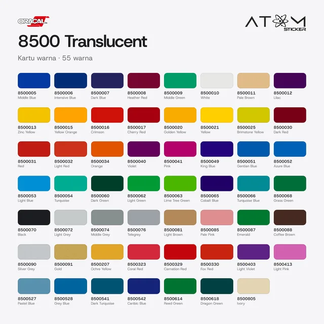 Oracal 8500 Translucent Cal